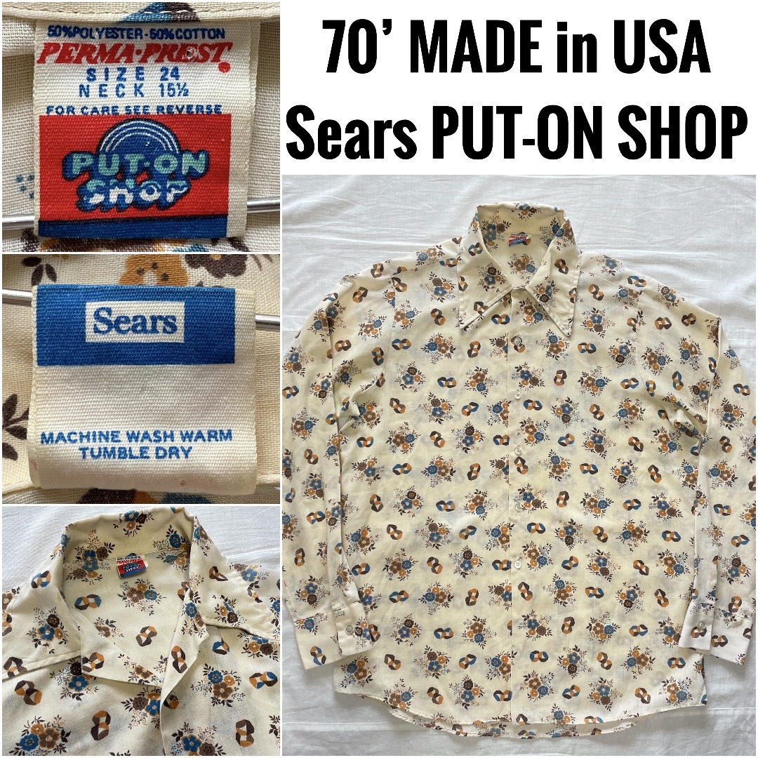 70’ Sears PUT-ON SHOP ドレスシャツ ビンテージ シアーズ メンズのトップス(シャツ)の商品写真