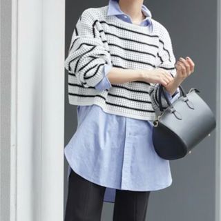 Spick & Span - スピックアンドスパン　オックスルーズシャツ　サックスブルー
