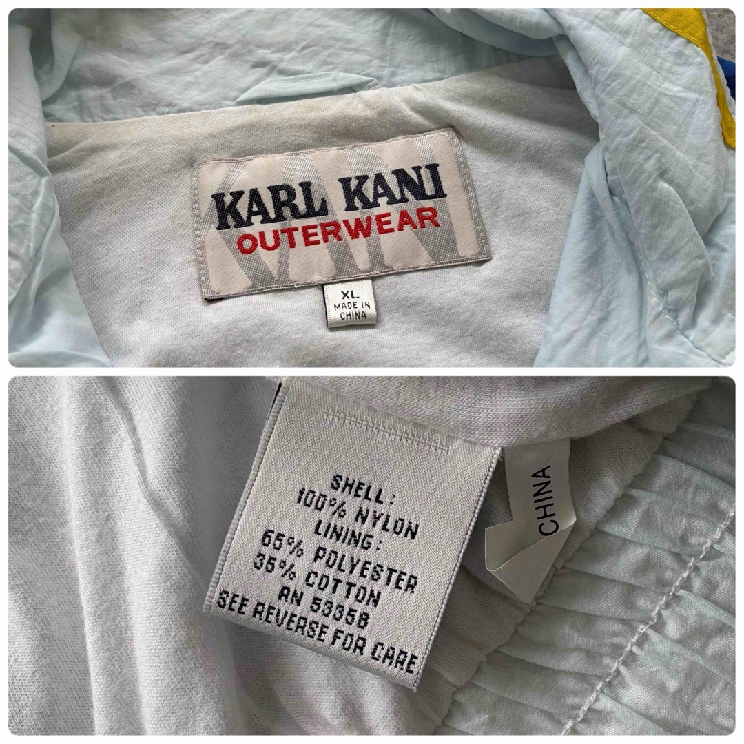 Karl Kani(カールカナイ)の【KARL KANI】 カールカナイ ナイロンジャケット 90s 刺繍ロゴ XL メンズのジャケット/アウター(ナイロンジャケット)の商品写真