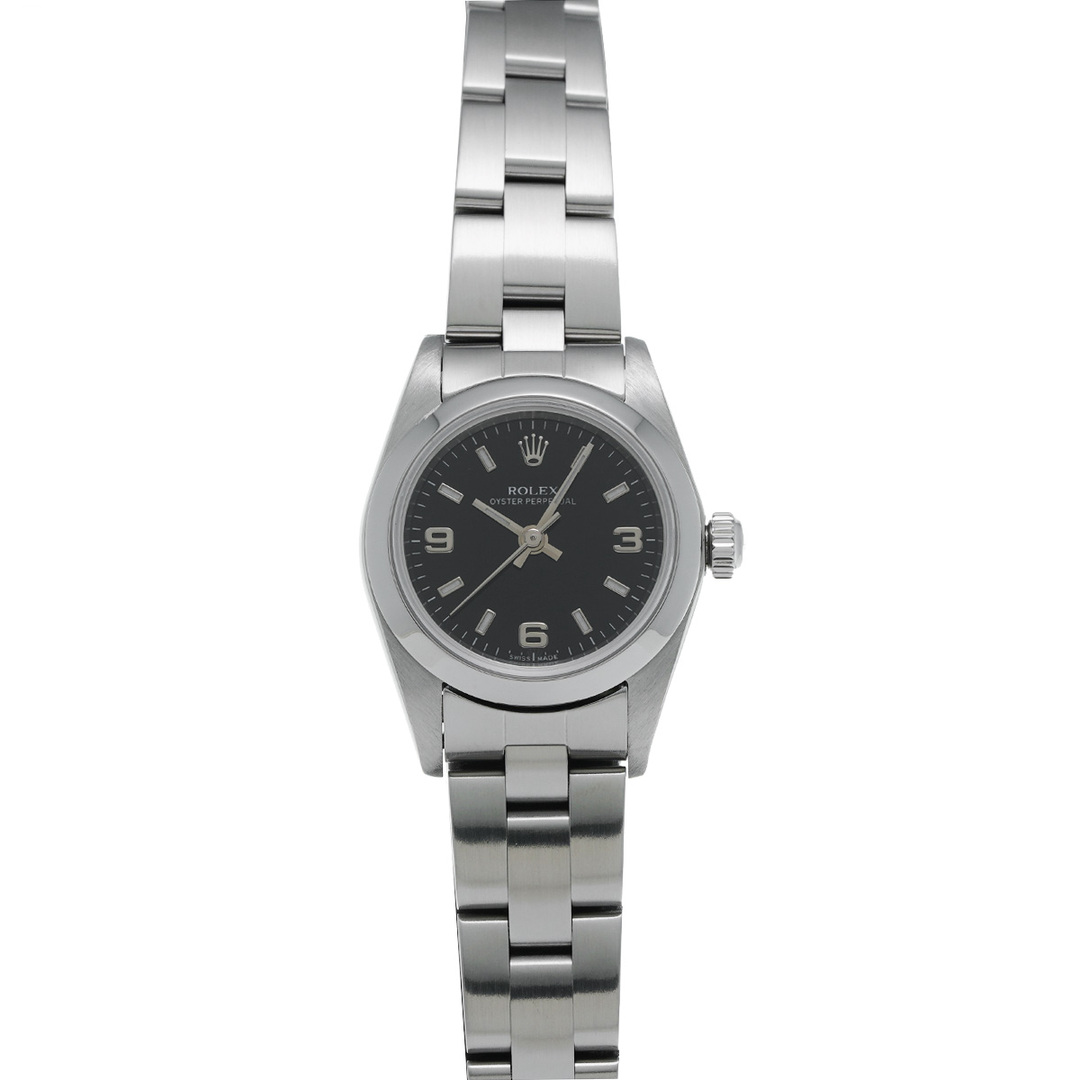 ROLEX - ロレックス オイスターパーペチュアル 76080 A番(1999年製造) ブラック レディース 腕時計 自動巻き 中古 銀蔵