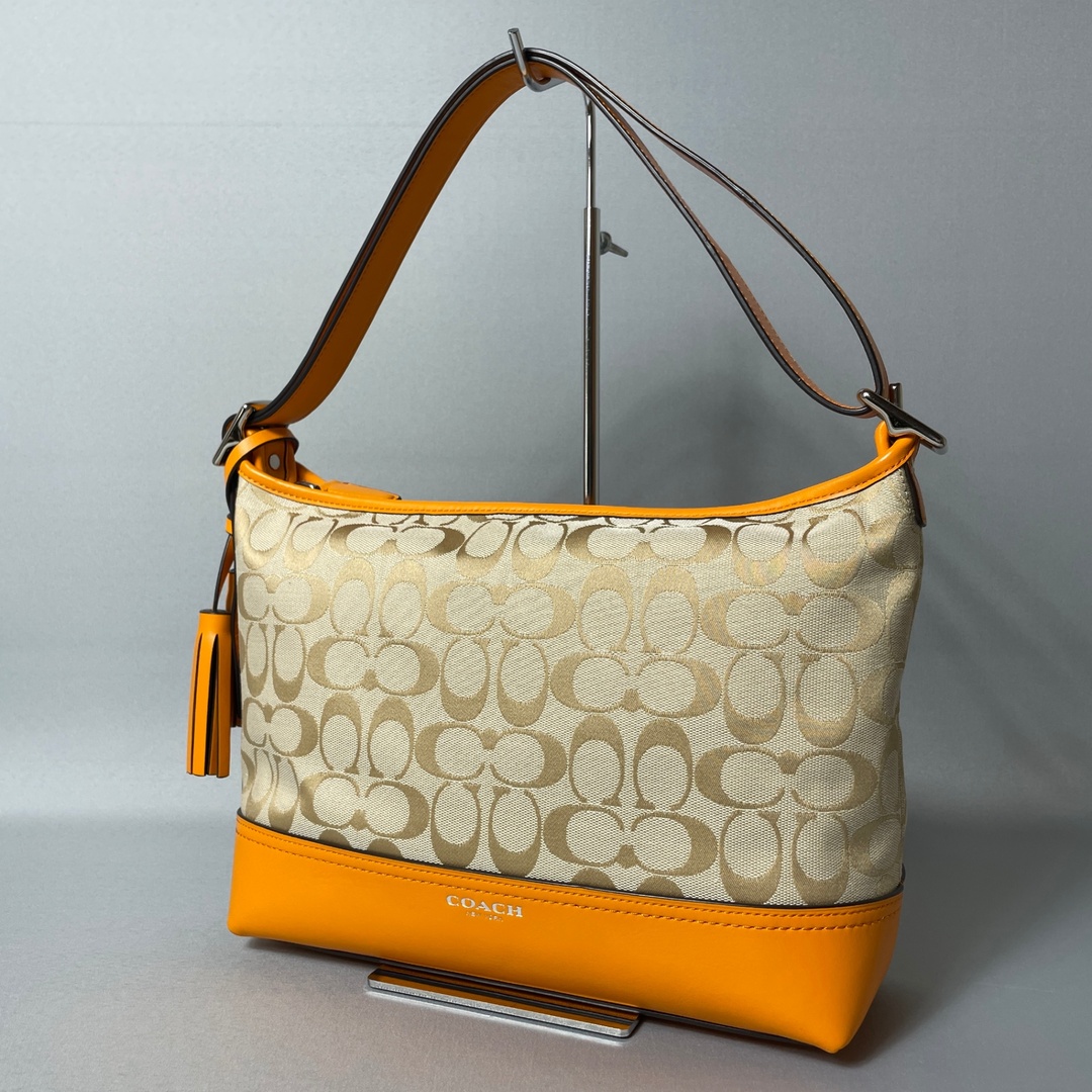 COACH - 2502-114｜美品｜コーチ シグネチャー ショルダーバッグ オレンジ