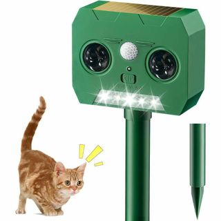 新品 猫よけ対策 超音波 多種動物撃退器 ソーラー充電 赤外線センサー(その他)