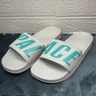 PALACE スライドサンダル ホワイト/ターコイズ(サンダル)