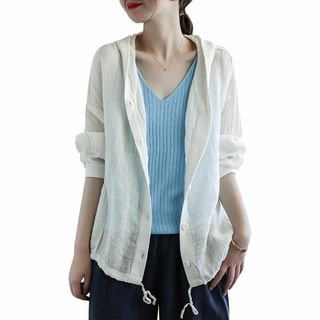 カーディガン レディース 夏 薄手 ゆったり 日焼け止 軽量(カーディガン)