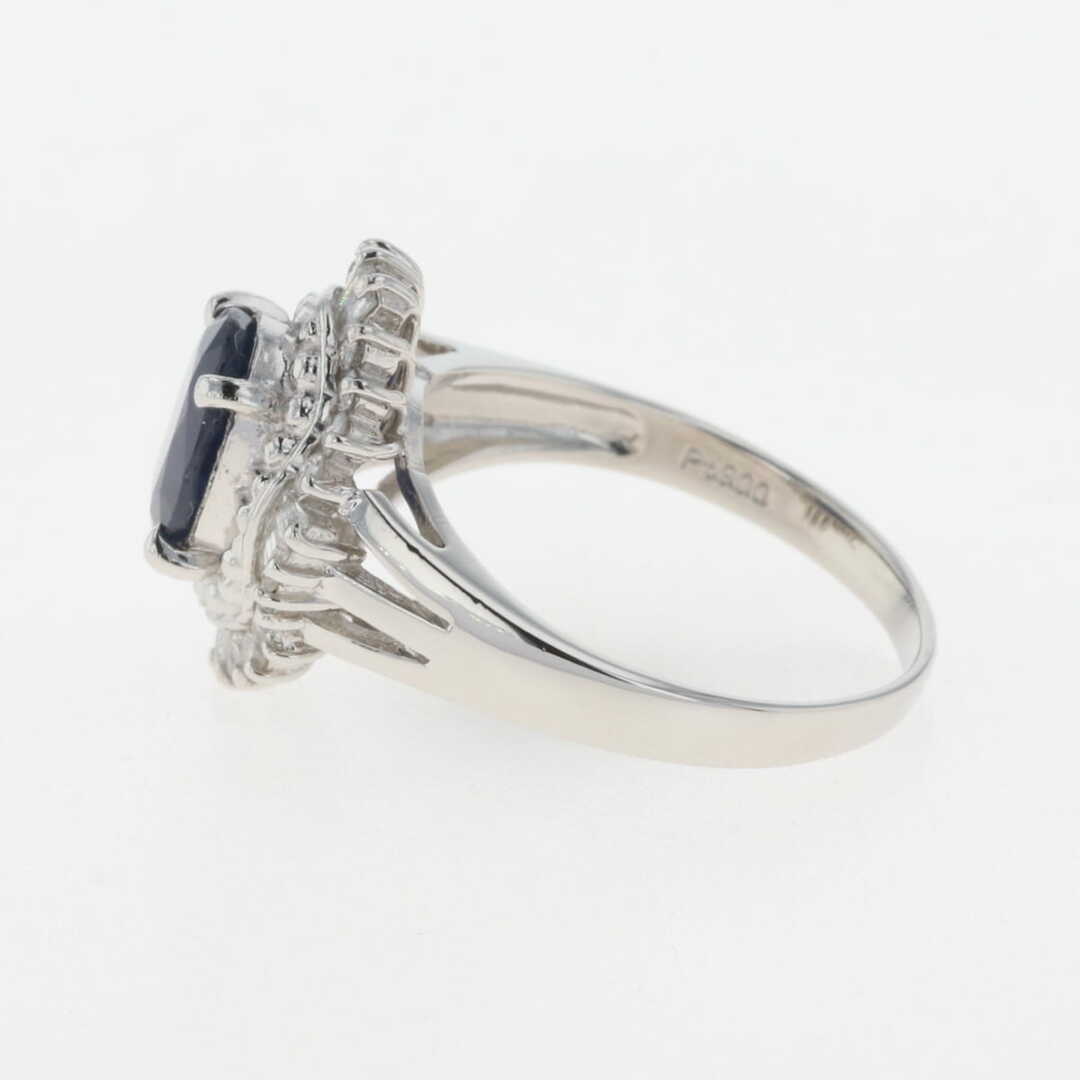 サファイア デザインリング 11号 Pt900 【中古】