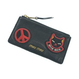 ミュウミュウ(MIU MIU)のMiu Miu ミュウミュウ 財布・コインケース - 黒 【古着】【中古】(財布)