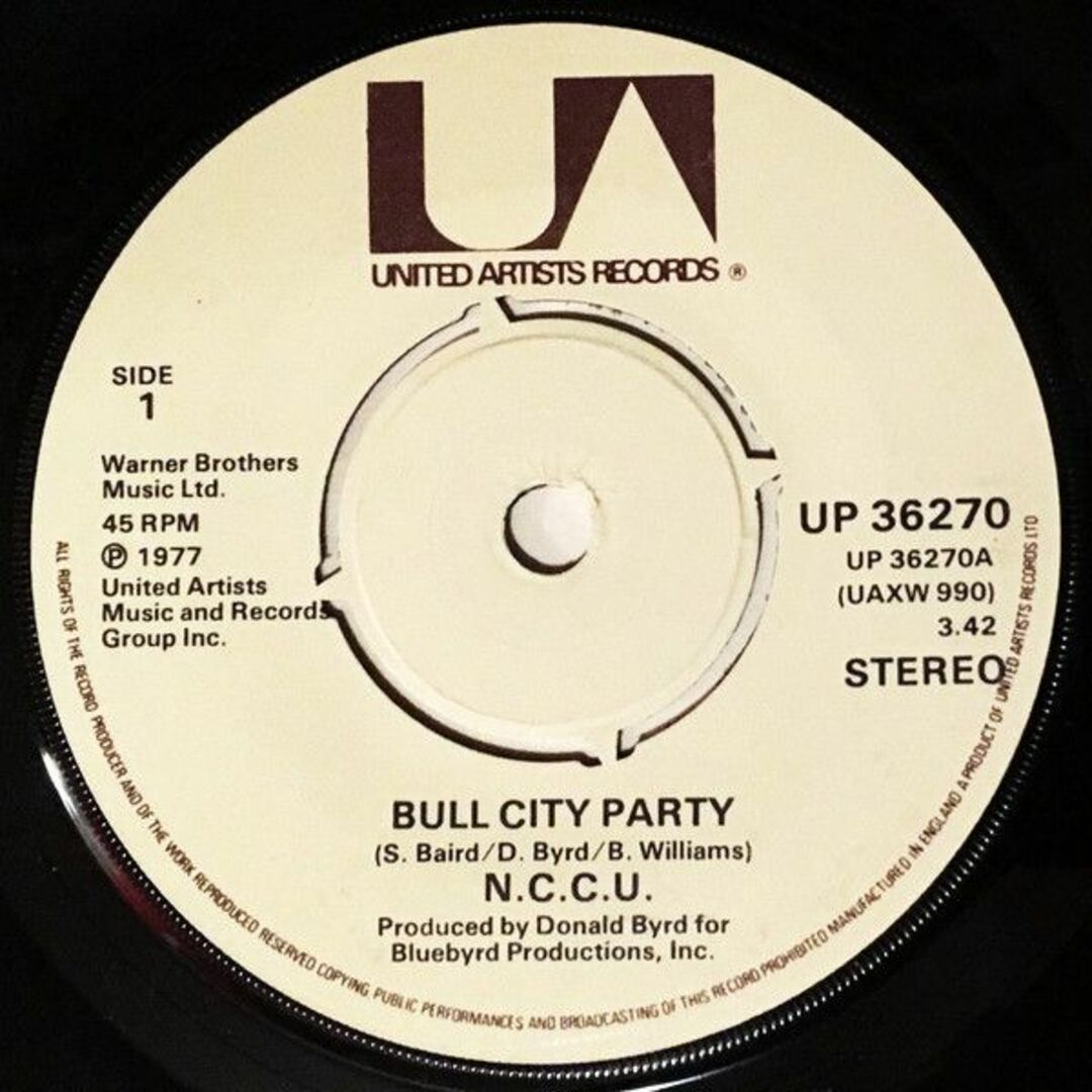 英7" N.C.C.U. Bull City Party / Sleepy Time Is Over UP36270 United Artists Records /00080 エンタメ/ホビーのエンタメ その他(その他)の商品写真