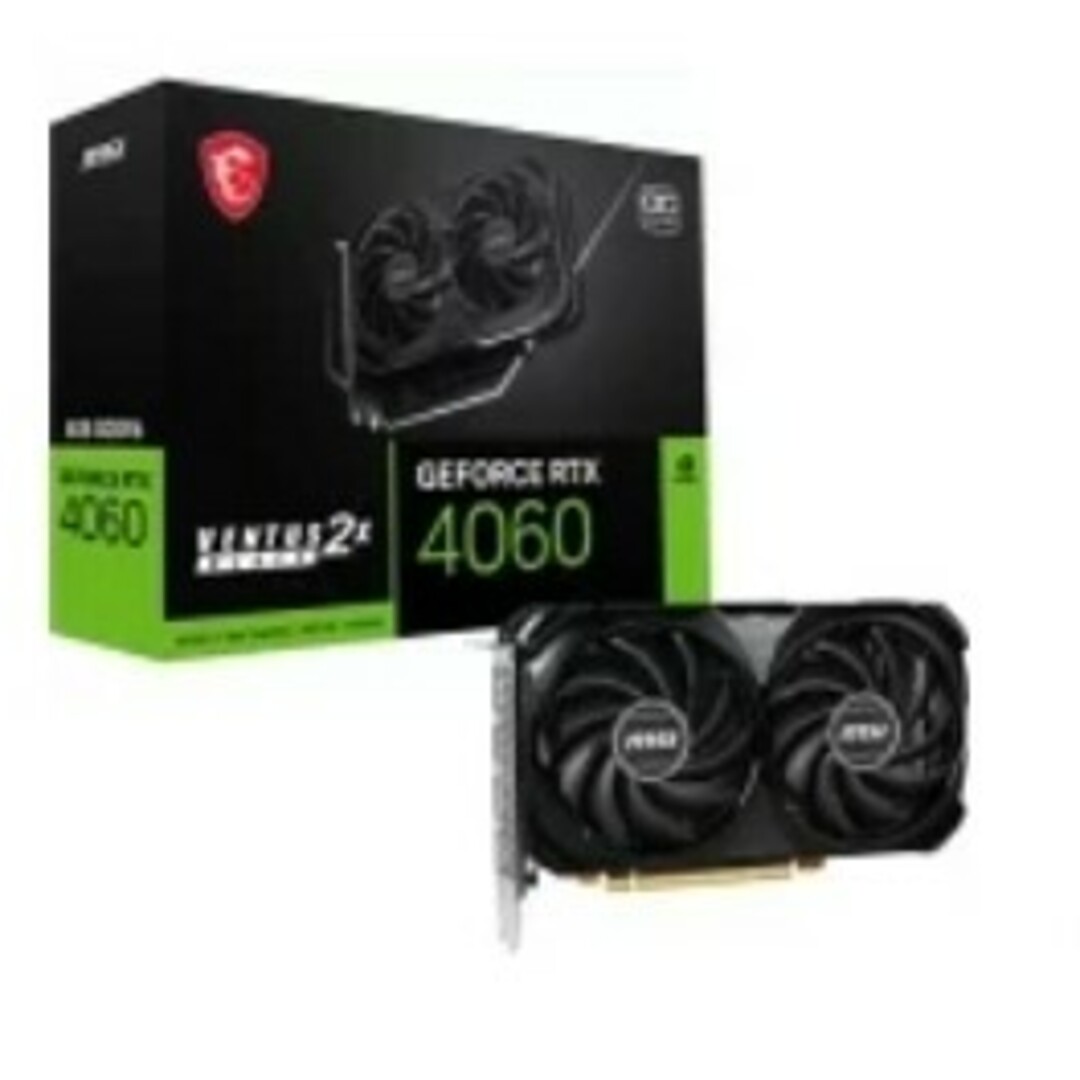 msi(エムエスアイ)のMSI GeForce RTX 4060 VENTUS 2X BLACK 8G スマホ/家電/カメラのPC/タブレット(PCパーツ)の商品写真