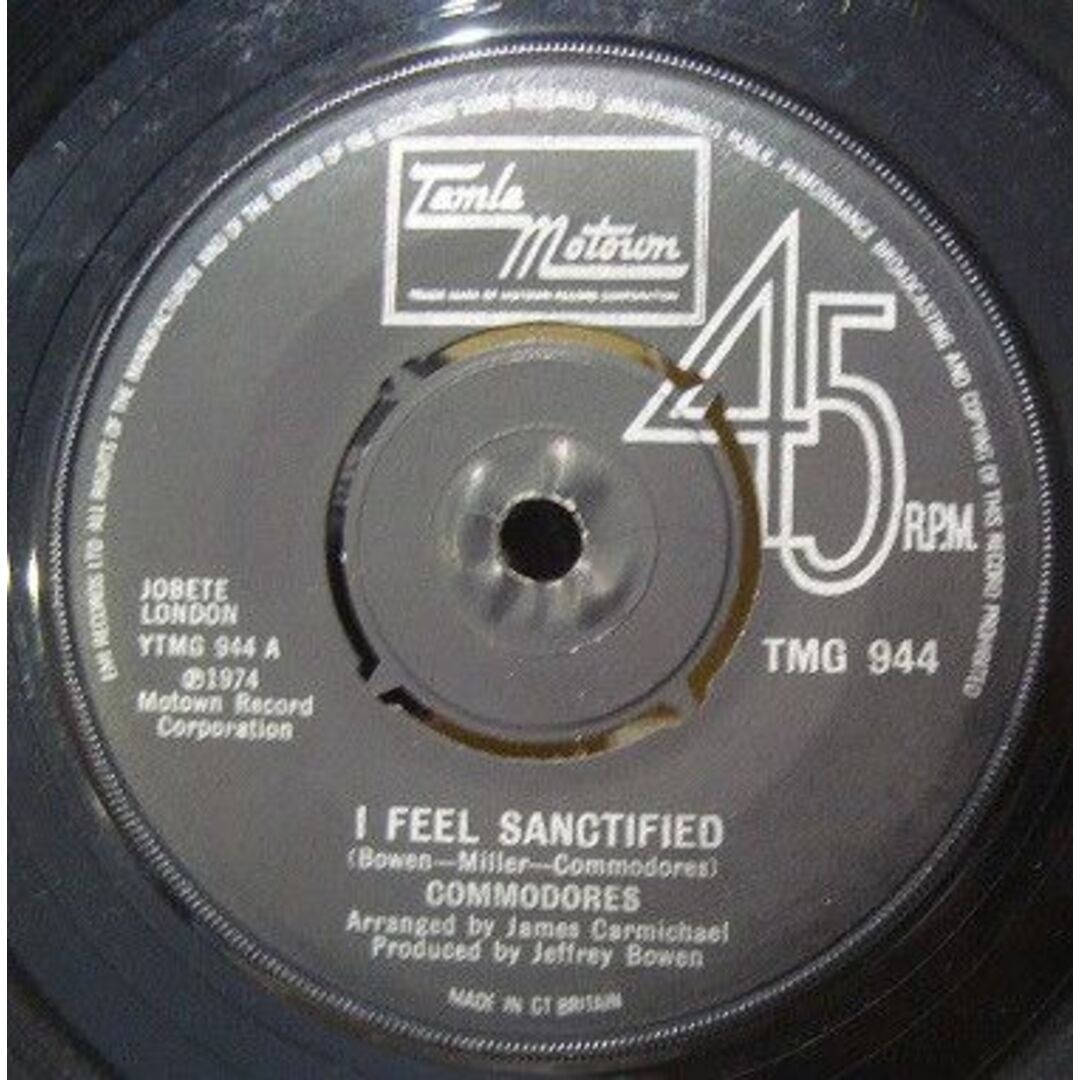 英7" Commodores I Feel Sanctified TMG944 Tamla Motown /00080 エンタメ/ホビーのエンタメ その他(その他)の商品写真
