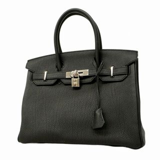 エルメス(HERMES)の【5ea0222-g】エルメス ハンドバッグ バーキン30 トゴ ブラック シルバー金具 A刻印【中古】レディース(ハンドバッグ)