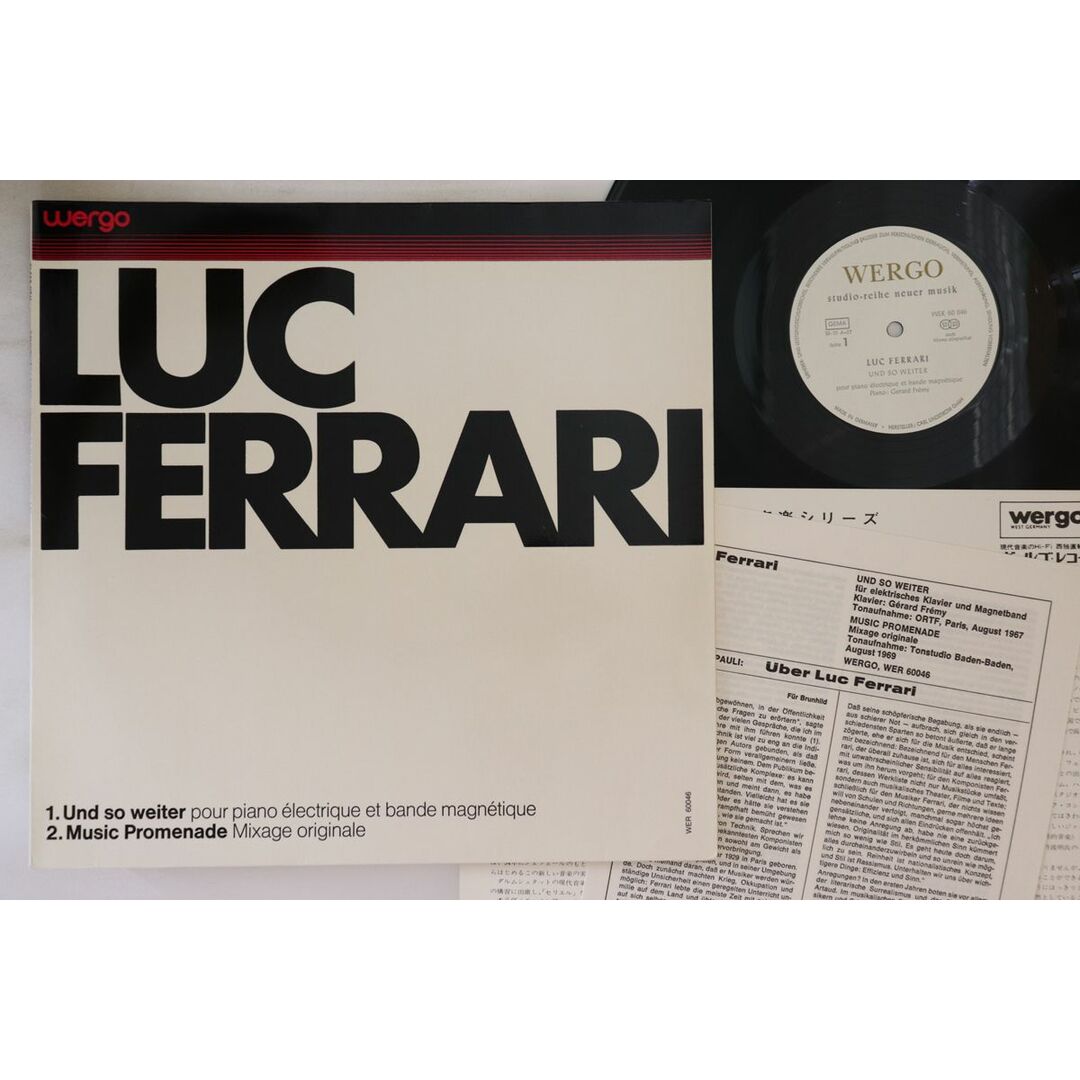 超特価セール開催!! 独LP リュック・フェラーリ 等々, Music Promenade WER60046 WERGO /00260 その他