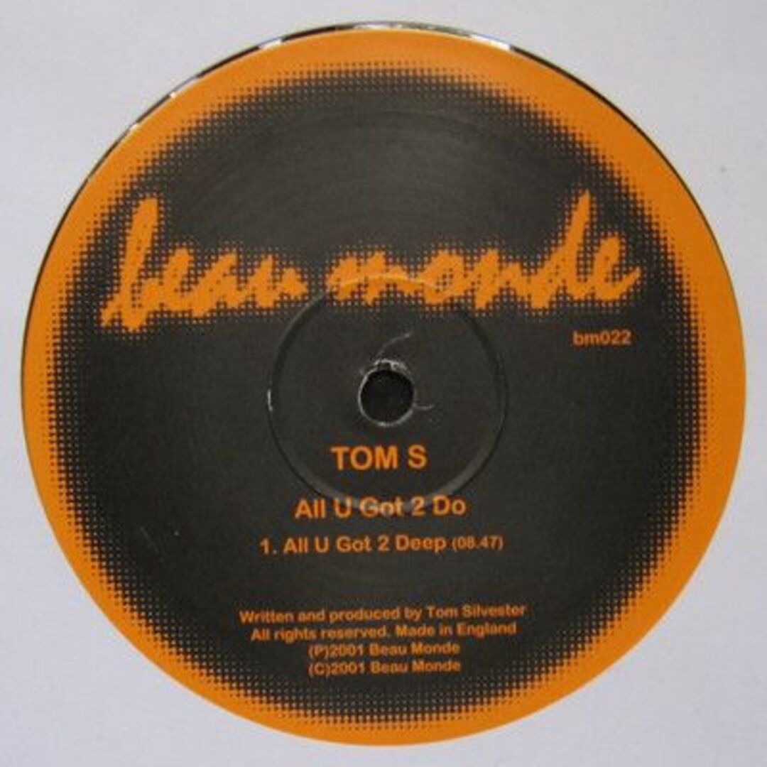 英12" Tom Silvester All U Got 2 Do BM022 Beau Monde /00250 エンタメ/ホビーのエンタメ その他(その他)の商品写真