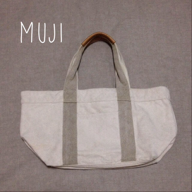 MUJI (無印良品)(ムジルシリョウヒン)の◎持ち手レザーのキャンバストート◎ レディースのバッグ(トートバッグ)の商品写真