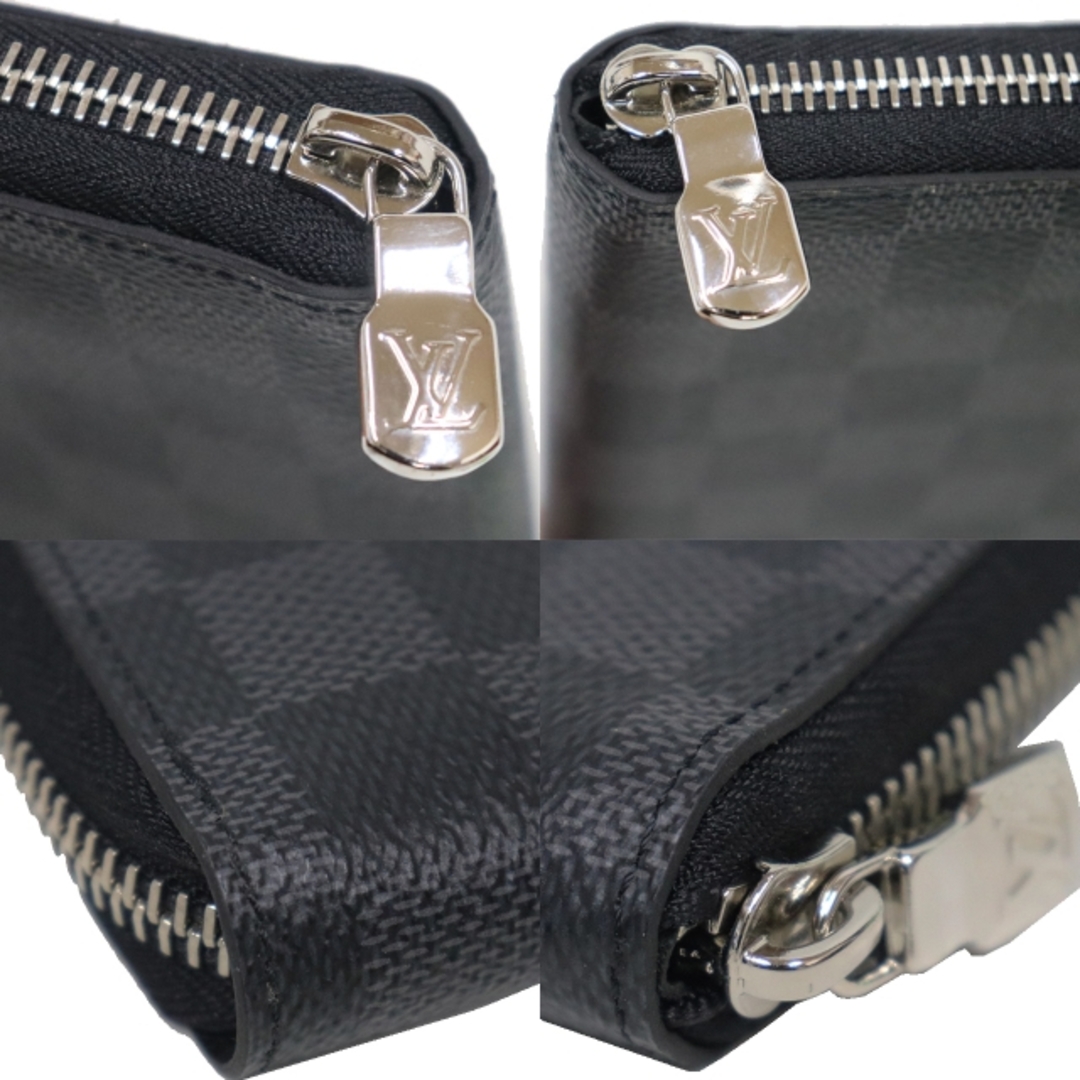 LOUIS VUITTON(ルイヴィトン)の(美品)ルイヴィトン LOUIS VUITTON ジッピー ヴェルティカル 長財布 ダミエ グラフィット ブラック シルバー金具 N63095 ロングウォレット ラウンドファスナー ルイヴィトン財布 メンズ 財布 ブランド ジッピーウォレット 8034 レディースのファッション小物(財布)の商品写真