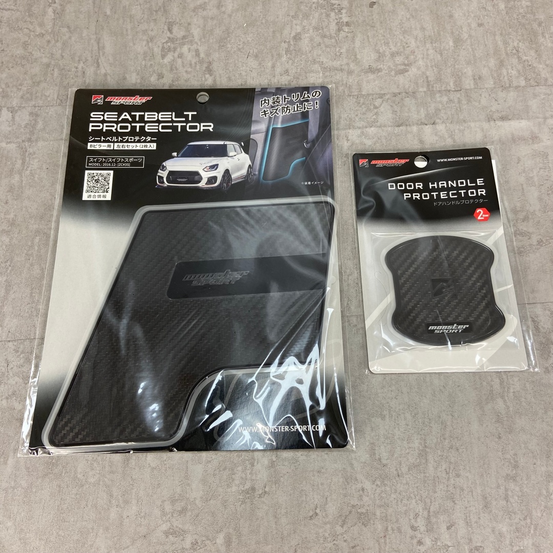 未使用　モンスタースポーツ　シートベルトプロテクター　Bピラー用　ドアハンドル 未使用 monster SPORT モンスタースポーツ シートベルト