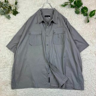 ロカウェア(Rocawear)のロカウェア　ビッグシルエット　オーバーサイズ　ミリタリーシャツ　半袖　5XL(シャツ)