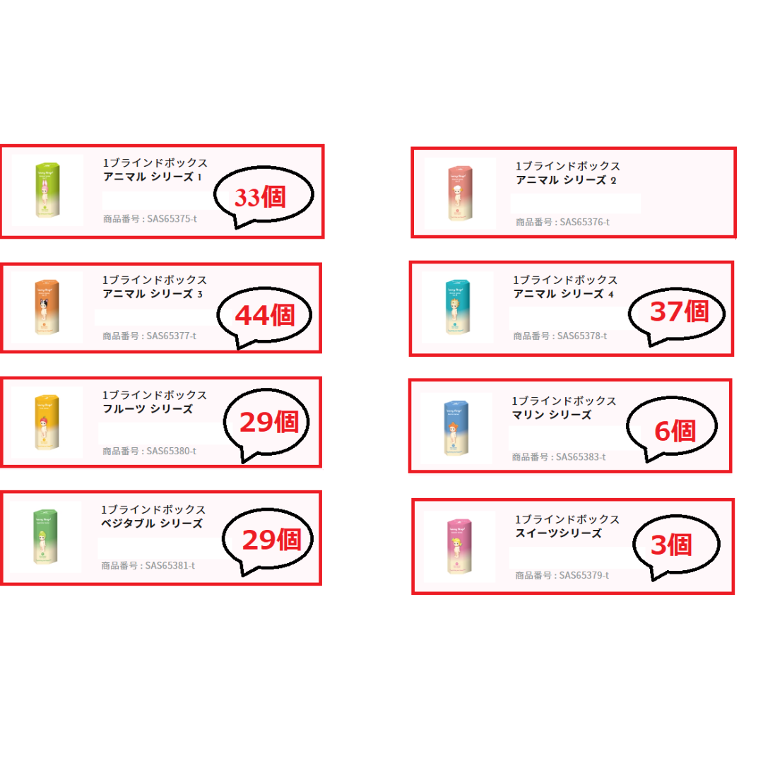 Sonny Angel ソニーエンジェル各種181個 キッズ/ベビー/マタニティのおもちゃ(その他)の商品写真