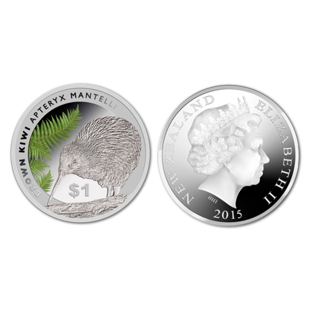 2015年ニュージーランド キウイ シルバーコイン 純銀999 1oz銀貨