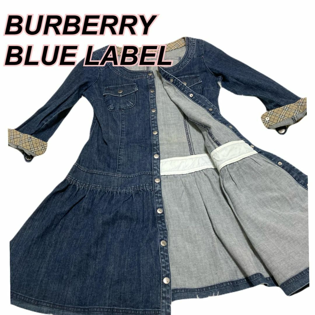 BURBERRY BLUE LABEL - Burberry Blue Label バーバリー デニムワンピース Ｍ