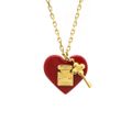 LOUIS VUITTON ルイ ヴィトン パンダンティフ ロック ミー ネックレス ペンダント レジン GP ワインレッド ゴールド M66516