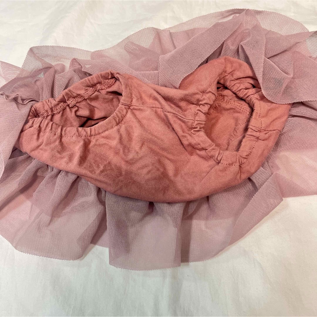 ブルマ 3点セット 80サイズ 小花柄 ピンク ふりふり キッズ/ベビー/マタニティのベビー服(~85cm)(パンツ)の商品写真