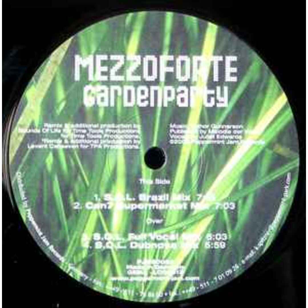 米12” Mezzoforte Gardenparty PJMS0052 Peppermint Jam /00250 エンタメ/ホビーのエンタメ その他(その他)の商品写真