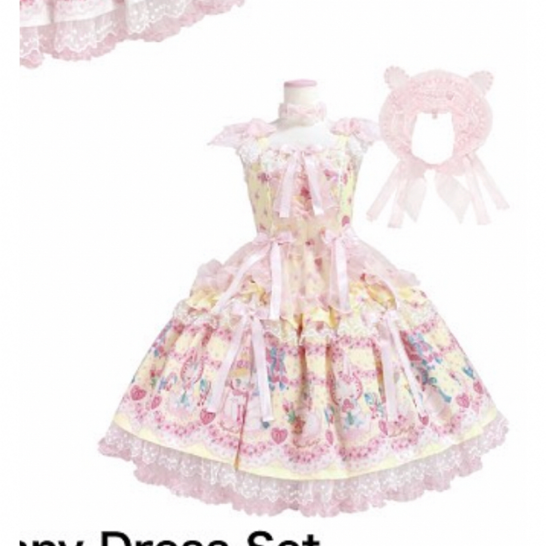 Angelic Pretty(アンジェリックプリティー)のAngelic Pretty Ohanami Bunny Dress Set レディースのワンピース(ひざ丈ワンピース)の商品写真