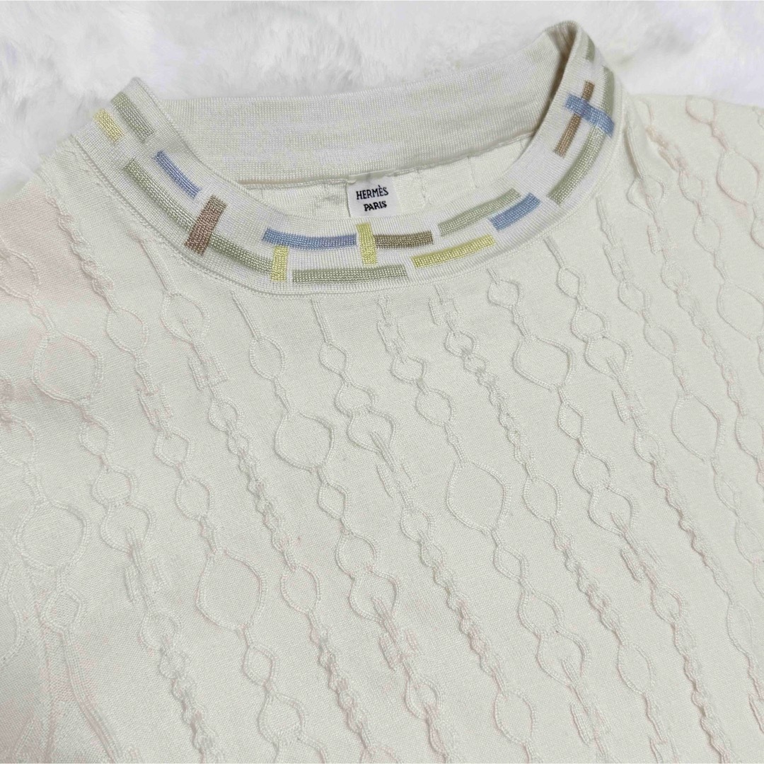 HERMES - HERMES Do Re Boucles 半袖ニット38 ニットド・レ