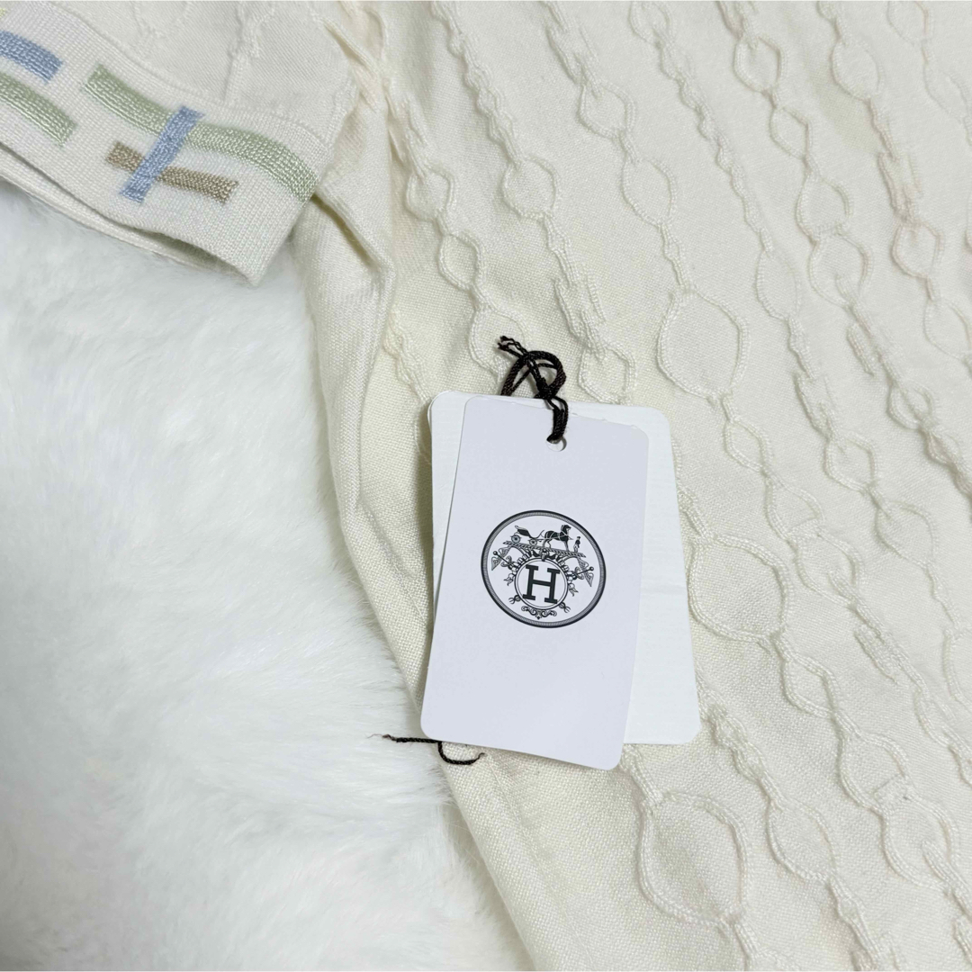 超特価セール開催！！ HERMES - HERMES Do Re Boucles 半袖ニット38 ニットド・レ ニット+セーター