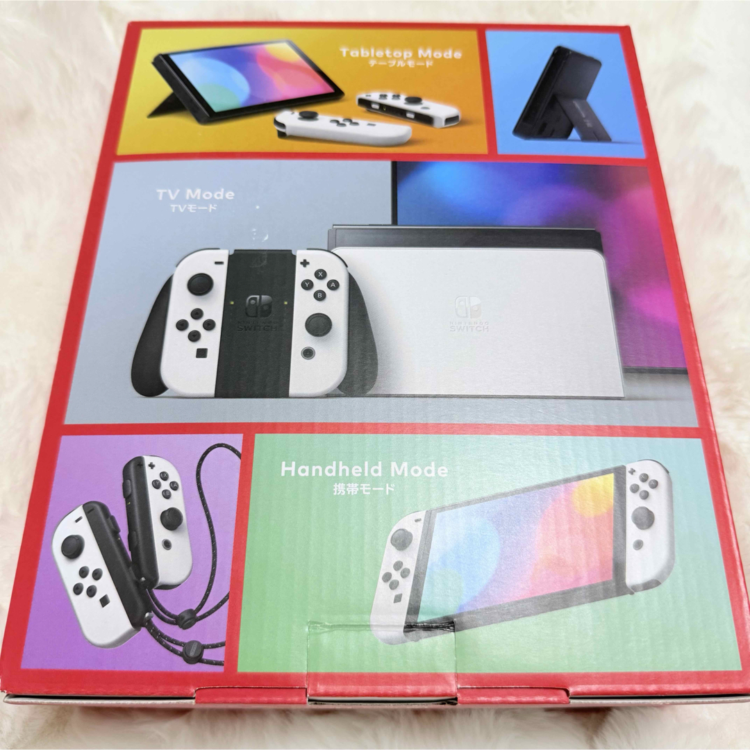 Nintendo Switch(ニンテンドースイッチ)のNintendo Switch 有機elモデル　任天堂スイッチ　新品未使用　白 エンタメ/ホビーのゲームソフト/ゲーム機本体(家庭用ゲーム機本体)の商品写真