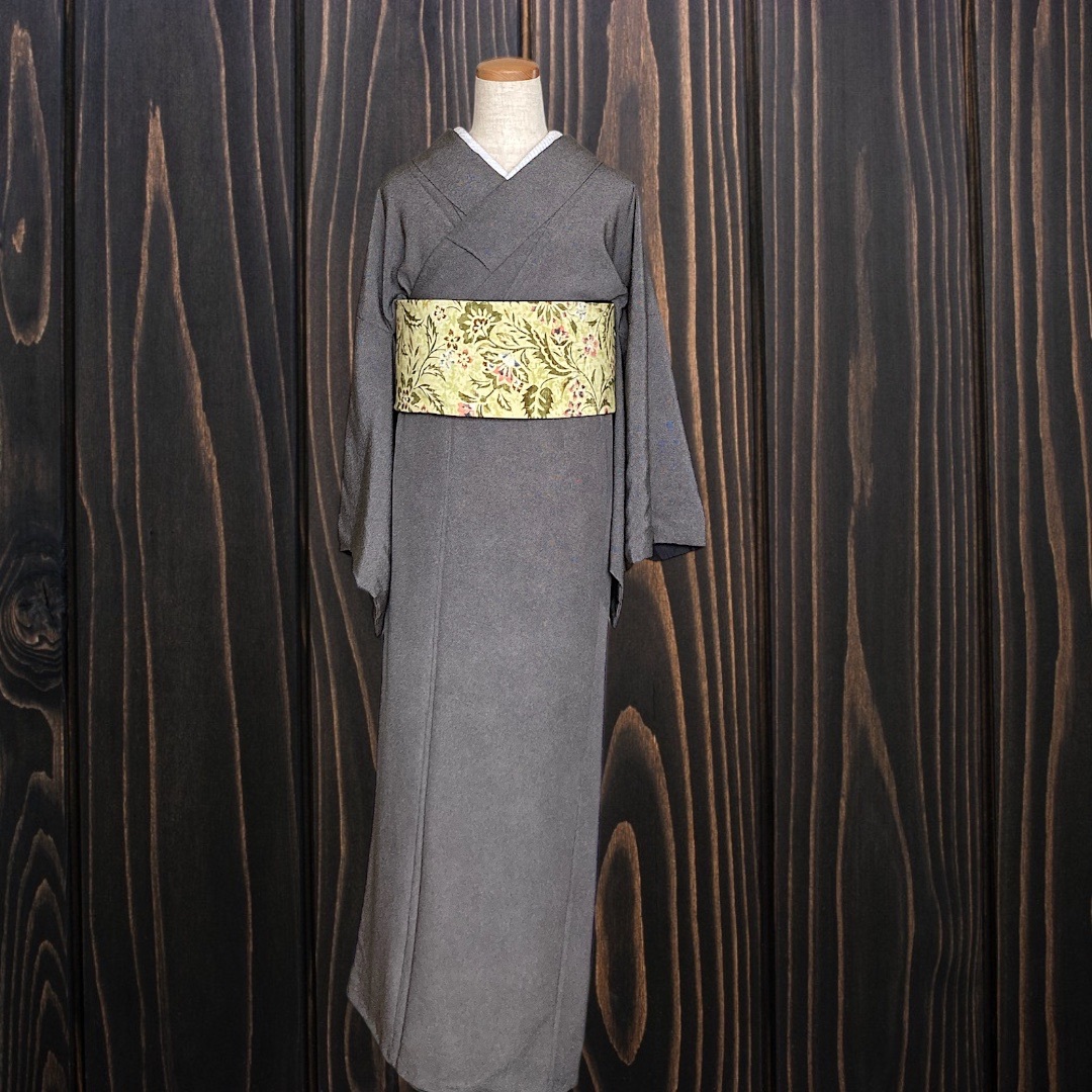 *着物反物*　染め結城紬と手織り結城紬　大人の兵児帯　半幅帯　長尺　ハンドメイド 着物反物* 染め結城紬と手織り結城紬 大人の兵児帯 半幅帯 長尺
