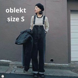 オブレクト(Oblekt)の美品❣️oblekt デニムオーバーオール 高山都さんコラボ サロペット S(サロペット/オーバーオール)