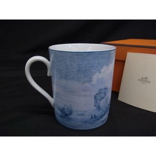 HERMES - ■新品同様■ HERMES エルメス Annee de la Mediterranee 地中海の庭 2003年限定 マグカップ 食器 テーブルウェア ブルー系 FM6689