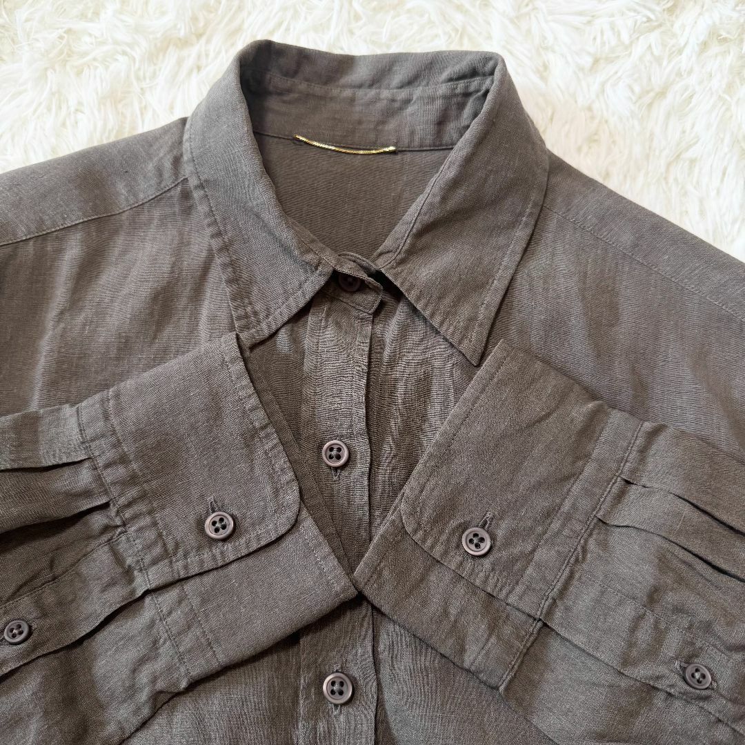 DEUXIEME CLASSE - Deuxieme Classe WIDE LINEN シャツ カーキ