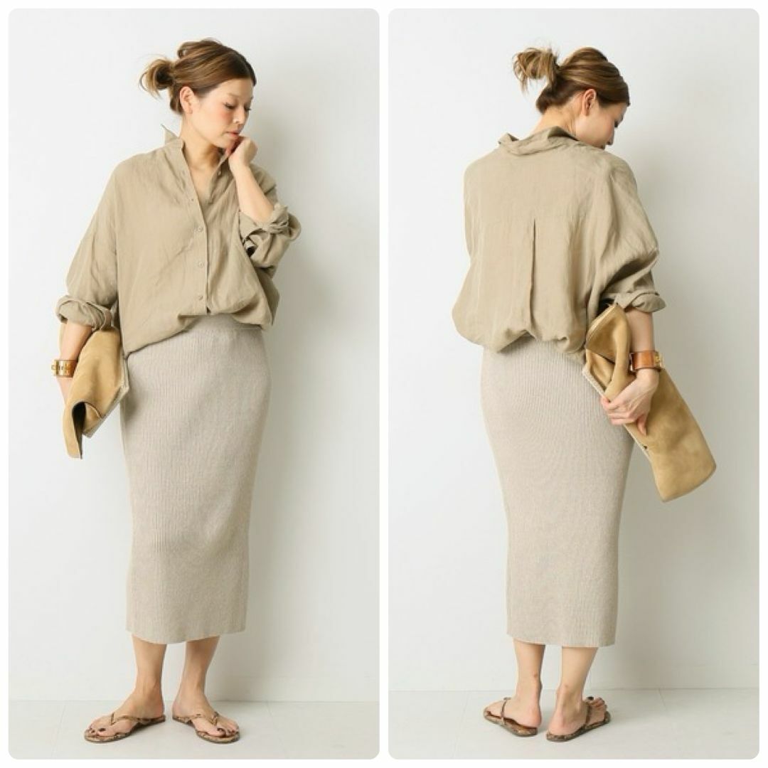 ドゥーズイエムクラス　WIDE LINENシャツ　ベージュ DEUXIEME CLASSE - Deuxieme Classe WIDE LINEN シャツ麻リネン