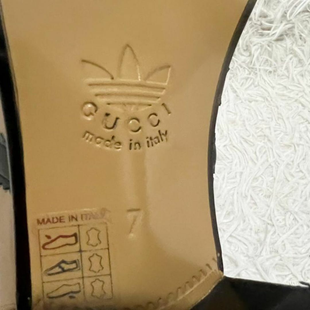 GUCCI - GUCCI アディダス コラボ ブーツ ベージュ ストライプ
