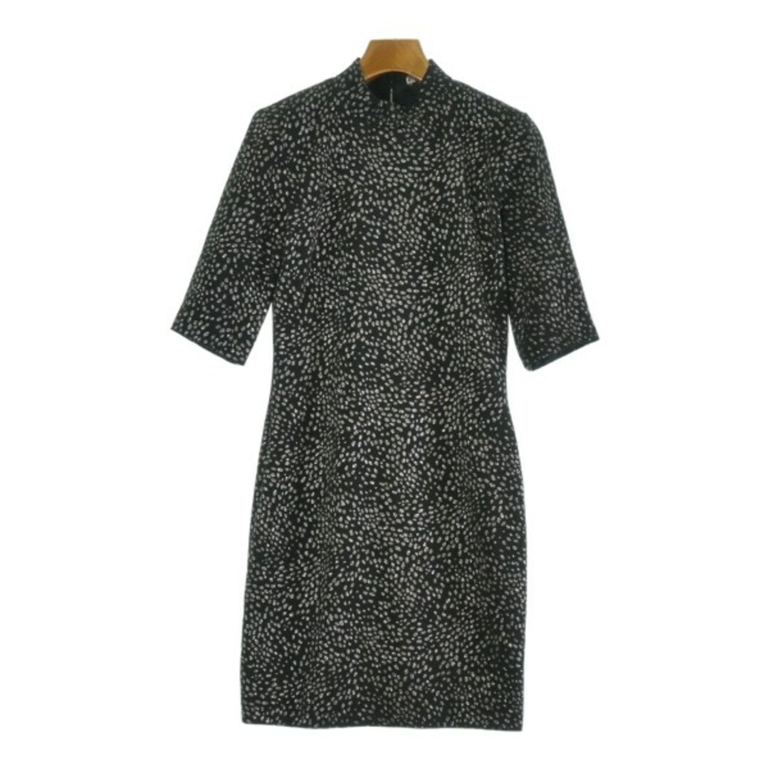 Alice+Olivia - alice+olivia ワンピース 4(M位) 黒xシルバー(総柄) 【古着】【中古】