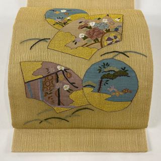 袋帯 美品 逸品 お太鼓柄 正絹 【中古】(帯)