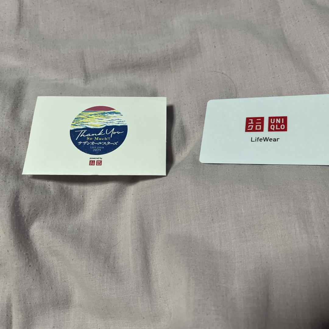 UNIQLO(ユニクロ)のサザンオールスターズ!ライブ配布品!ユニクロカード エンタメ/ホビーのタレントグッズ(その他)の商品写真