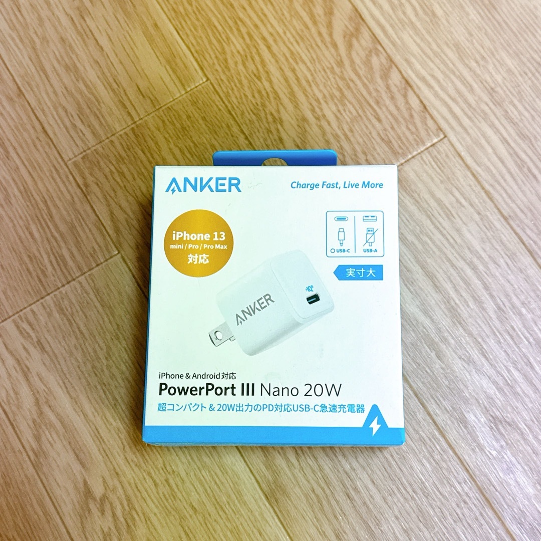 Anker(アンカー)のANKER USB-C AMEI POWERPORT III NANO 20W スマホ/家電/カメラの生活家電(変圧器/アダプター)の商品写真