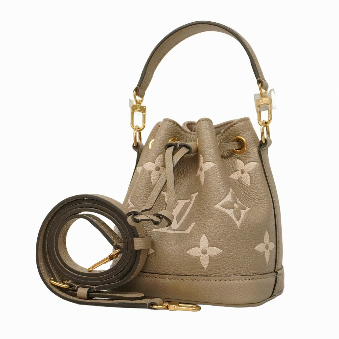 LOUIS VUITTON - 【5ea0376-b】ルイヴィトン ショルダーバッグ モノグラム・アンプラント バイカラー ナノノエ M46291 トゥルトレール/クレーム【中古】レディース