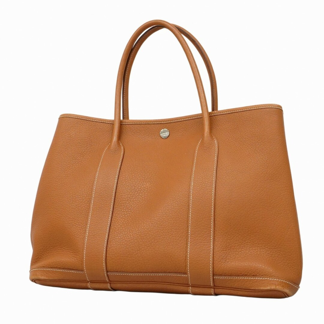 HERMES - 【5ea0412】エルメス トートバッグ ガーデンパーティPM ネゴンダ ゴールド シルバー金具 □O刻印【中古】レディース