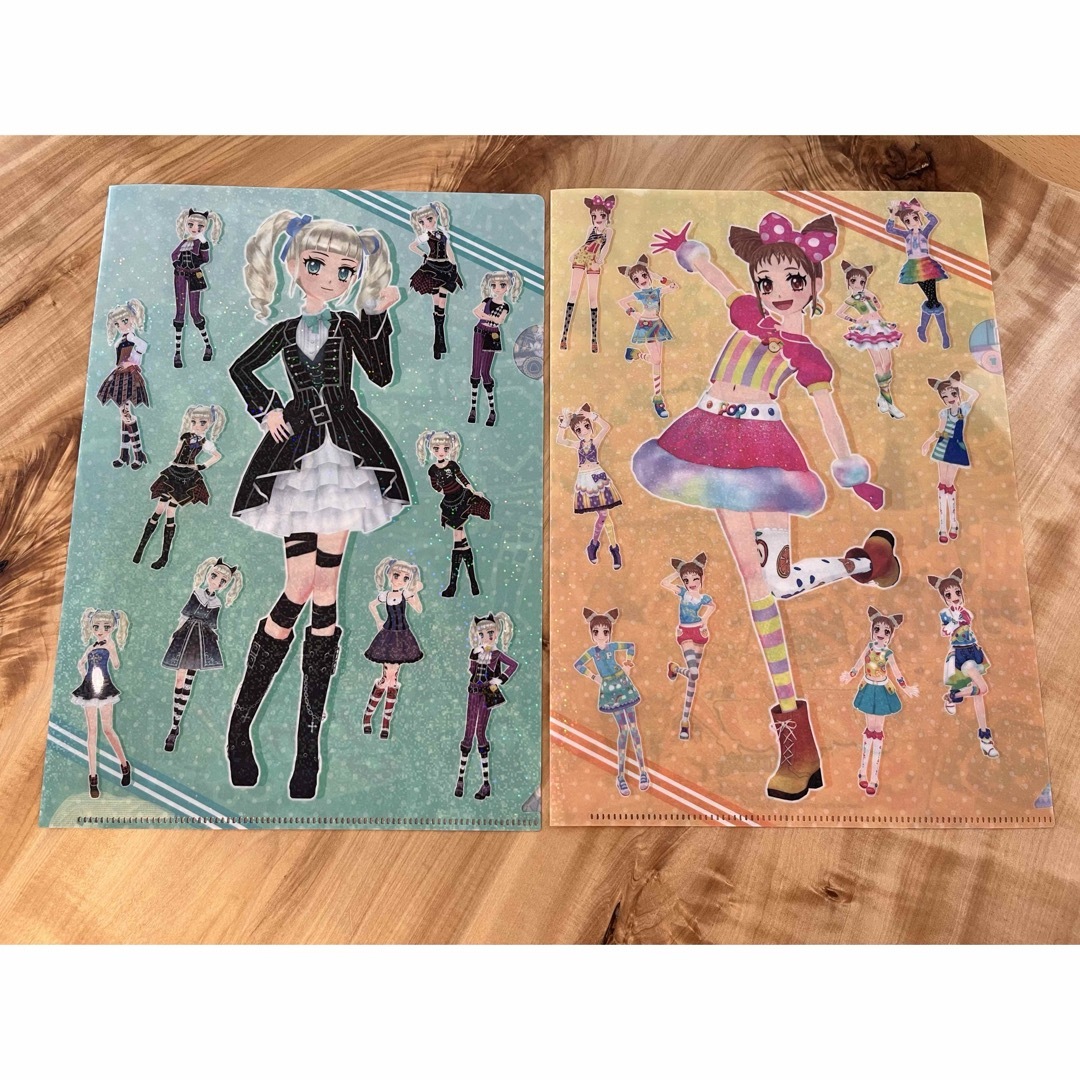 アイカツ クリアファイル ガチャガチャ 藤堂ユリカ 有栖川おとめ エンタメ/ホビーのおもちゃ/ぬいぐるみ(キャラクターグッズ)の商品写真