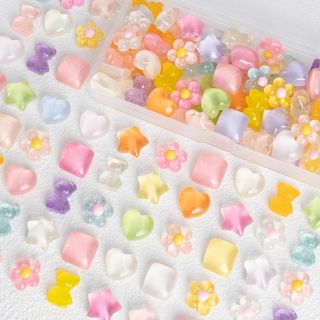 デコパーツ 樹脂 セット 【クリアキャンディー・自由にDIY可能・様々なモチーフ(その他)