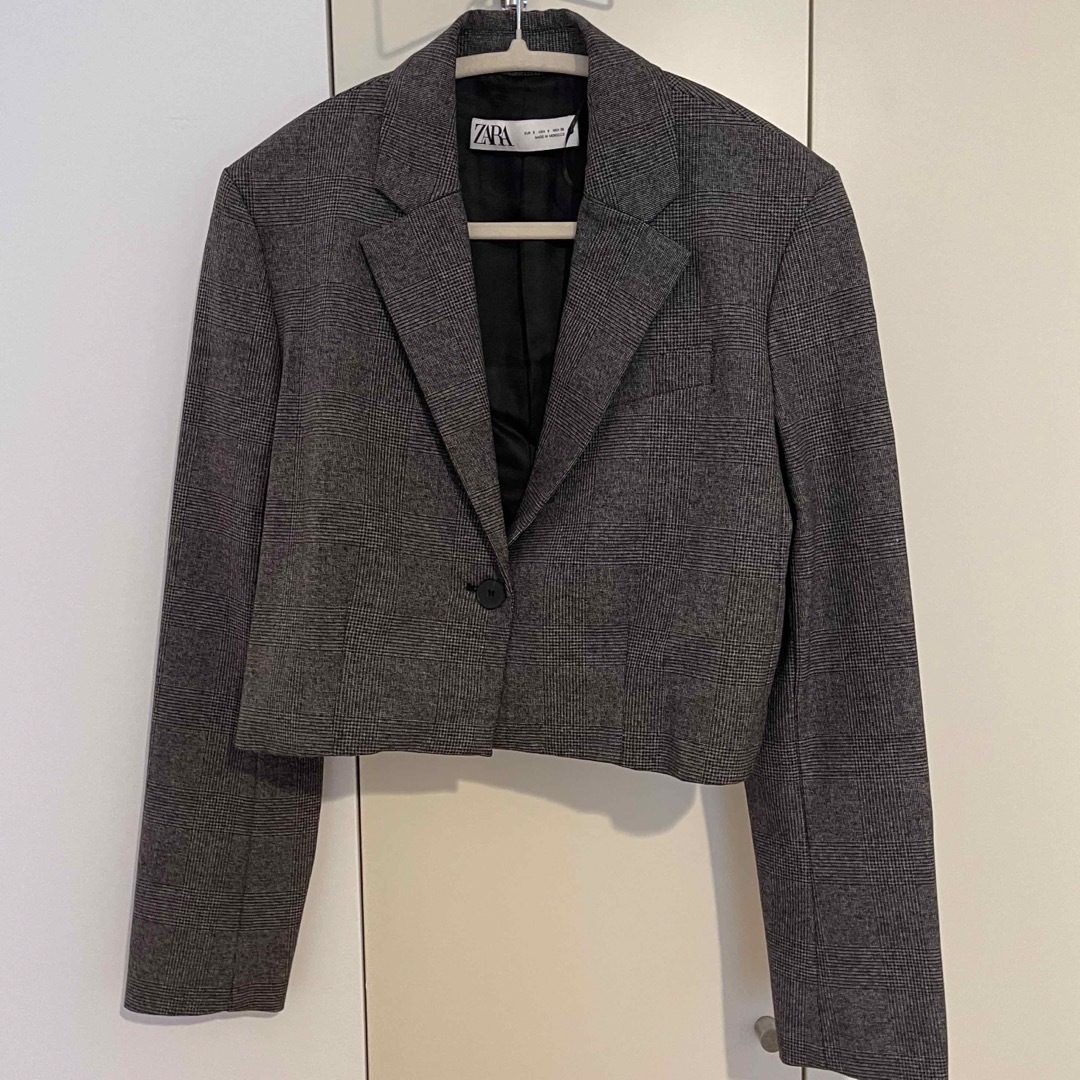 ZARA - 【ZARA】レザーショートジャケット 襟付き Sサイズの通販