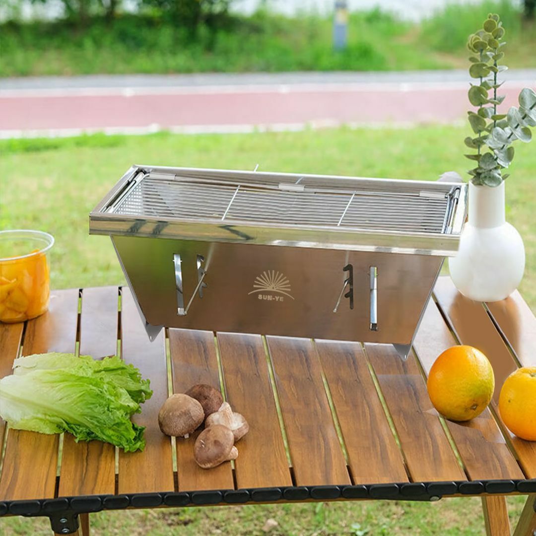 SUN-YE 折り畳みコンロ バーベキュー コンロ BBQグリル 焚き火台 ig スポーツ/アウトドアのアウトドア(調理器具)の商品写真