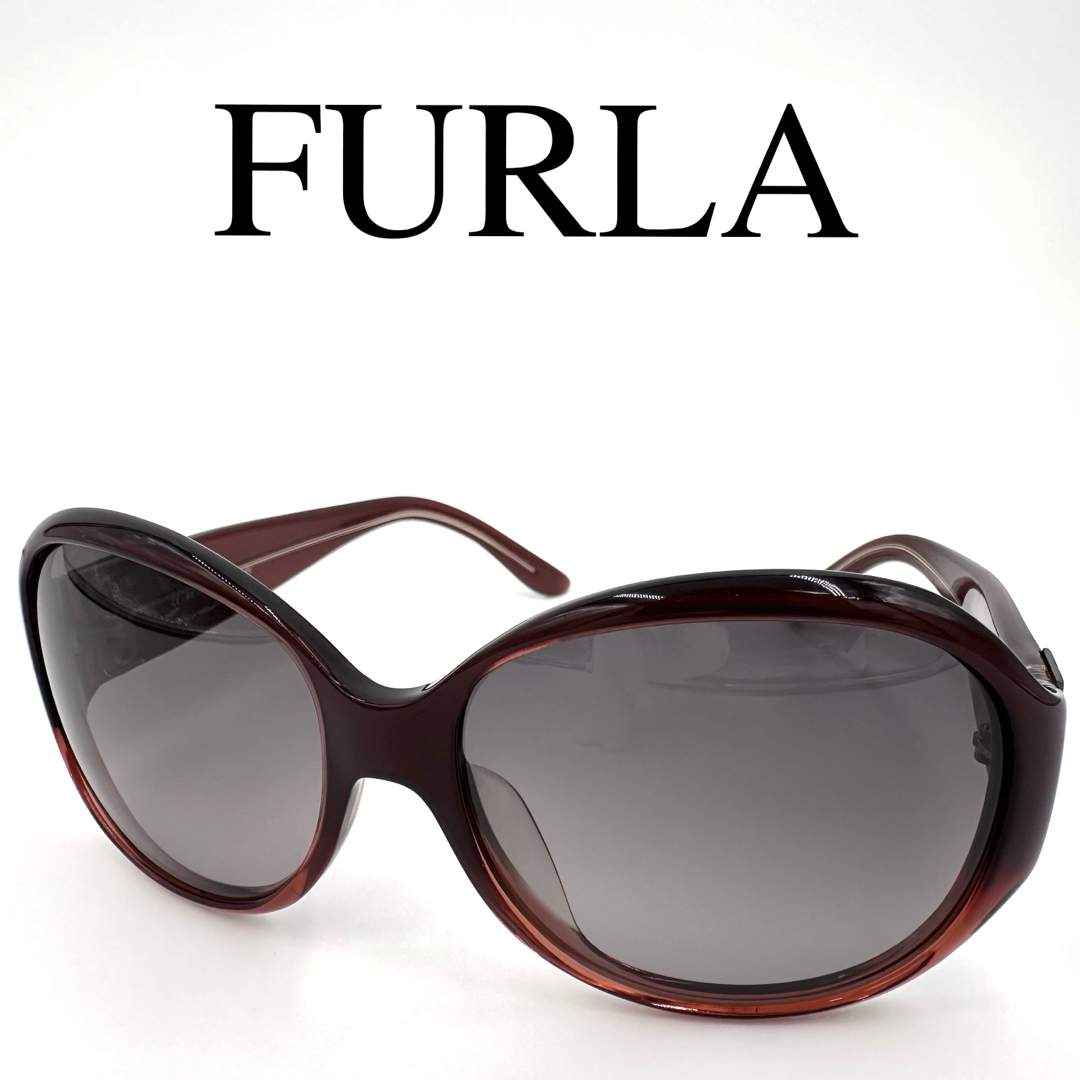 FURLA(フルラ)のFURLA フルラ サングラス 度なし SU4663G ロゴプレート フルリム レディースのファッション小物(サングラス/メガネ)の商品写真