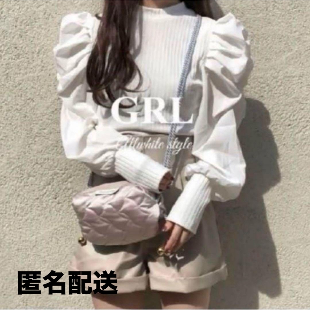 GRL(グレイル)のGRL グレイル ボリュームスリーブニットトップス  レディースのトップス(シャツ/ブラウス(長袖/七分))の商品写真
