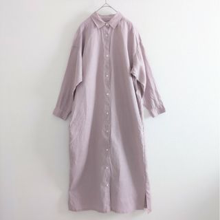 アーバンリサーチドアーズ(URBAN RESEARCH DOORS)のドアーズ リネン100 シャツワンピース ロング 麻 アーバンリサーチ 長袖(シャツ/ブラウス(長袖/七分))
