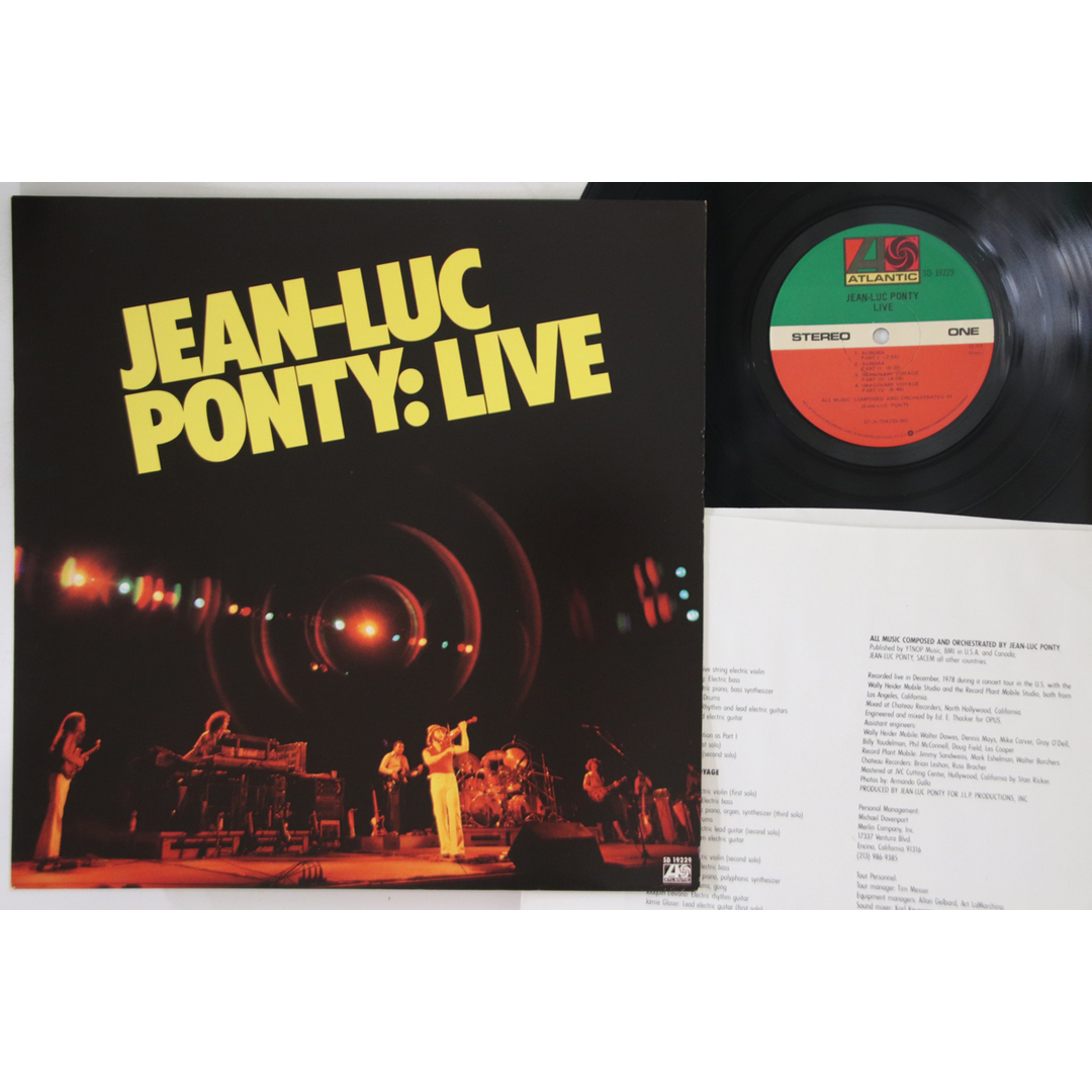 米LP Jean-Luc Ponty Live SD19229 ATLANTIC /00260 エンタメ/ホビーのエンタメ その他(その他)の商品写真